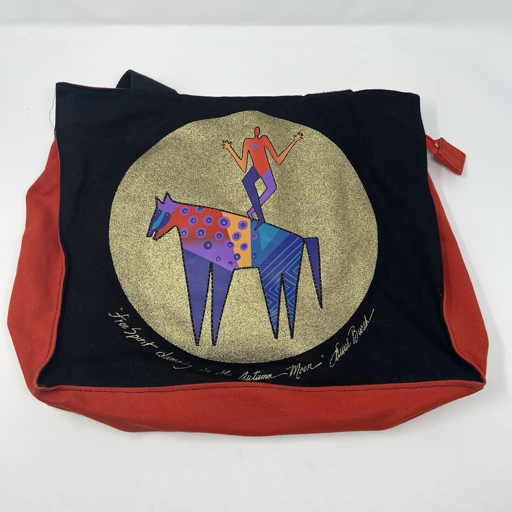 Laurel Burch Free Spirit Dancing Large Oversized Canvas Tote Bag Shoulder‎ Bag